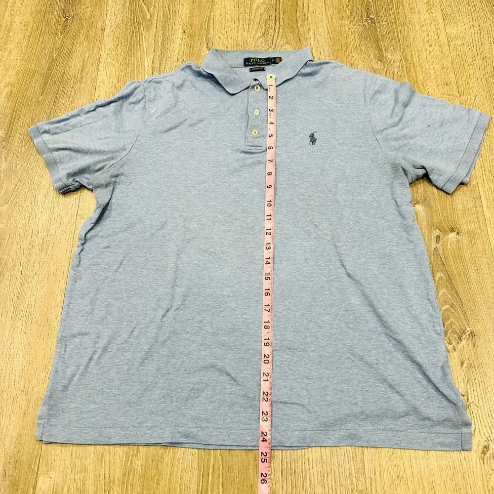 Polo Ralph Lauren Polo Mens Large Light Blue Classic Fit Short Sleeve Polo Shirt